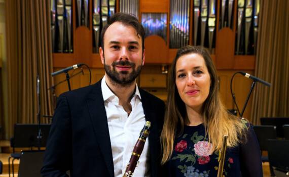 Koncertantna simfonija za flavto in klarinet – Irena Kavčič, Tommaso Lonquich